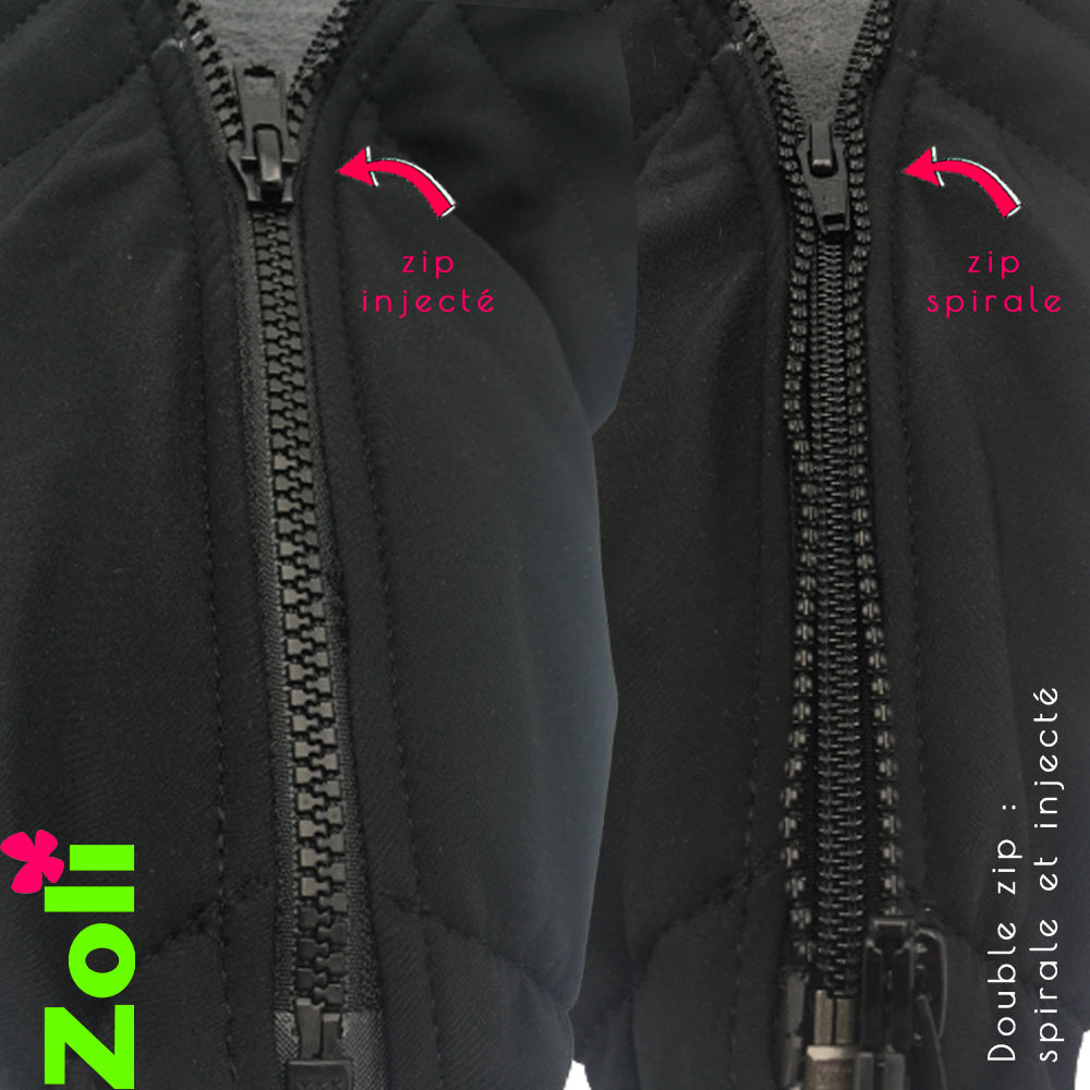 Extension de manteau pour le portage en HIVER (Double Zip Injecté et Spirale)