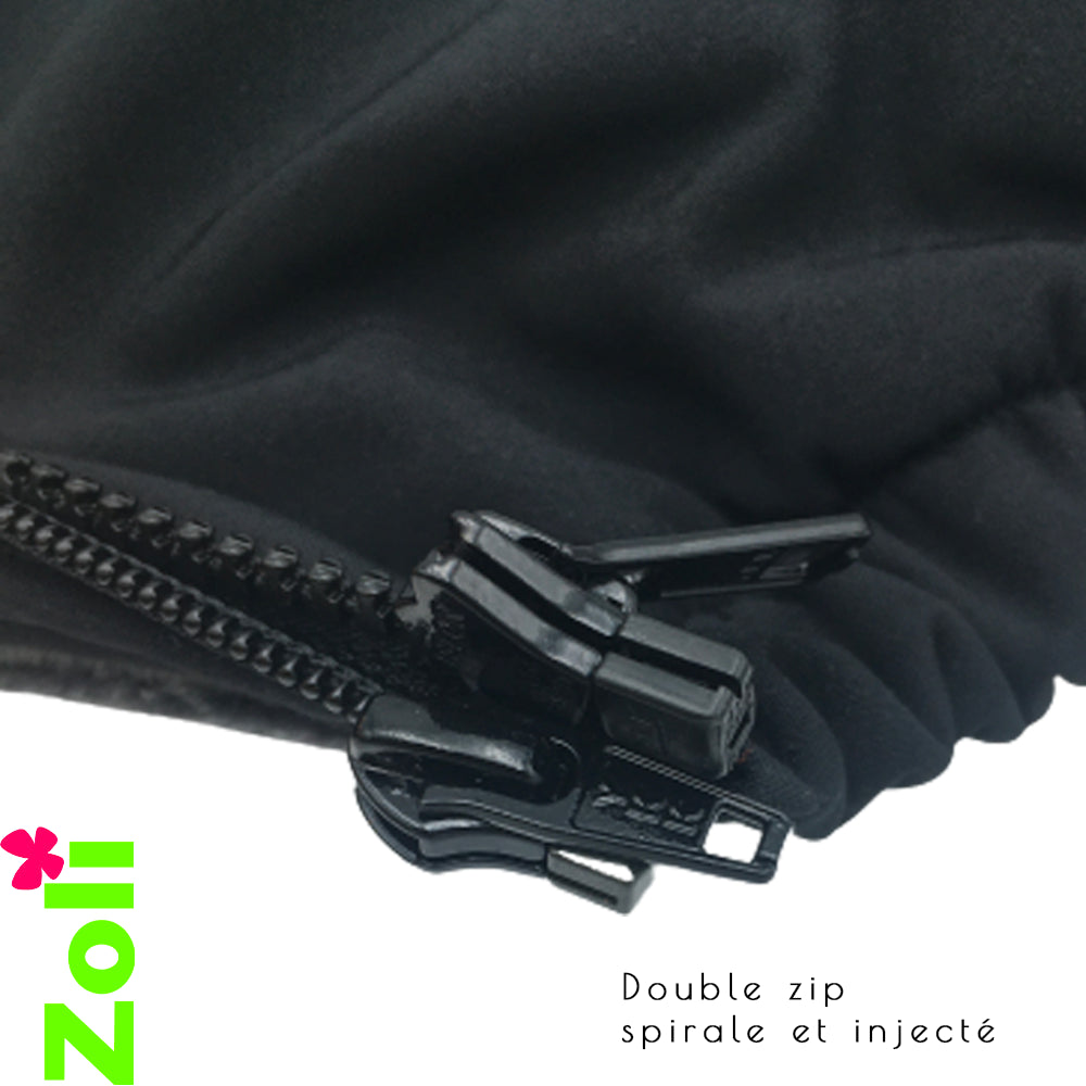 Extension de manteau pour le portage en HIVER (Double Zip Injecté et Spirale)