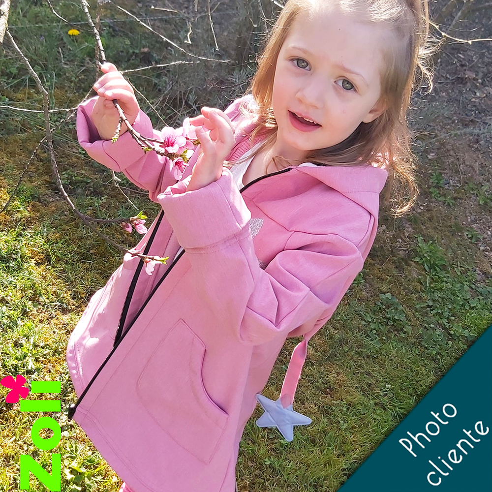 Manteau Enfant "MoiZossi" Week End rose