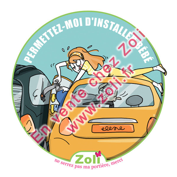 Pack 2 autocollants (femme enceinte et siège auto)